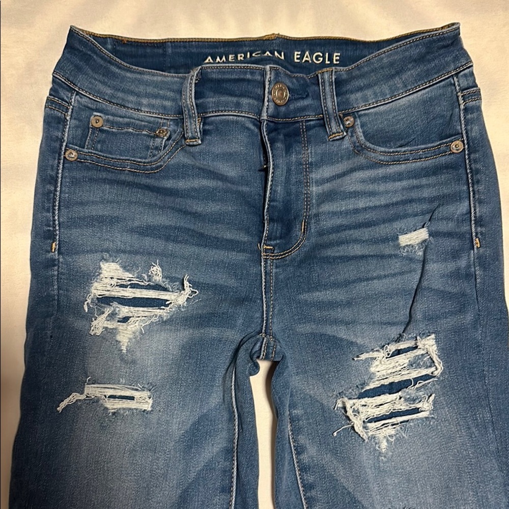 Women’s American Eagle Outfitters Skinny Next Level Stretch Jeans Size 0 Long